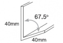 ALUM CEILINK ANGLE BOTTOM GABLE 4M (40 X 40) - PEARL WHITE image