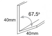 ALUM CEILINK ANGLE BOTTOM GABLE 4M (40 X 40) - PEARL WHITE image