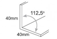 ALUM CEILINK ANGLE TOP GABLE 4M (40 X 40) - PEARL WHITE image