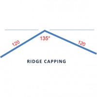 Ridge Capping UV2 1.5 3000x120x120 135D Clear Only image