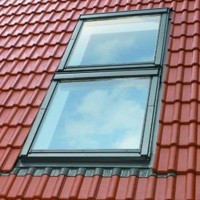 VELUX EKW - 2 VERTICAL ONE ABOVE THE OTHER - C01 & C04 Flashing  image